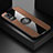 Ultra-thin Silicone Gel Soft Case Cover with Magnetic Finger Ring Stand X01L for Xiaomi Civi 1S 5G Brown