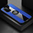 Ultra-thin Silicone Gel Soft Case Cover with Magnetic Finger Ring Stand X01L for Xiaomi Mi 11X Pro 5G Blue