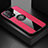 Ultra-thin Silicone Gel Soft Case Cover with Magnetic Finger Ring Stand X01L for Xiaomi Mi 12 Lite NE 5G Red