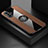 Ultra-thin Silicone Gel Soft Case Cover with Magnetic Finger Ring Stand X01L for Xiaomi Poco F3 GT 5G Brown