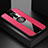 Ultra-thin Silicone Gel Soft Case Cover with Magnetic Finger Ring Stand X01L for Xiaomi Poco M2 Red