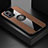 Ultra-thin Silicone Gel Soft Case Cover with Magnetic Finger Ring Stand X01L for Xiaomi Redmi 10 5G Brown