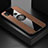 Ultra-thin Silicone Gel Soft Case Cover with Magnetic Finger Ring Stand X01L for Xiaomi Redmi 10A 4G Brown