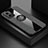 Ultra-thin Silicone Gel Soft Case Cover with Magnetic Finger Ring Stand X01L for Xiaomi Redmi 11 Prime 5G Gray