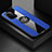 Ultra-thin Silicone Gel Soft Case Cover with Magnetic Finger Ring Stand X01L for Xiaomi Redmi K40 5G Blue