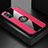 Ultra-thin Silicone Gel Soft Case Cover with Magnetic Finger Ring Stand X01L for Xiaomi Redmi Note 10 5G Red