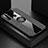 Ultra-thin Silicone Gel Soft Case Cover with Magnetic Finger Ring Stand X02L for Samsung Galaxy A21