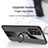 Ultra-thin Silicone Gel Soft Case Cover with Magnetic Finger Ring Stand X02L for Samsung Galaxy A72 4G