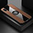 Ultra-thin Silicone Gel Soft Case Cover with Magnetic Finger Ring Stand X02L for Samsung Galaxy M02