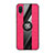 Ultra-thin Silicone Gel Soft Case Cover with Magnetic Finger Ring Stand X02L for Samsung Galaxy M02 Red