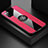 Ultra-thin Silicone Gel Soft Case Cover with Magnetic Finger Ring Stand X02L for Samsung Galaxy M02s Red