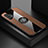 Ultra-thin Silicone Gel Soft Case Cover with Magnetic Finger Ring Stand X02L for Samsung Galaxy M32 5G