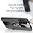 Ultra-thin Silicone Gel Soft Case Cover with Magnetic Finger Ring Stand X02L for Samsung Galaxy Note 20 5G