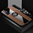 Ultra-thin Silicone Gel Soft Case Cover with Magnetic Finger Ring Stand X03L for OnePlus 9 Pro 5G Brown