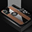 Ultra-thin Silicone Gel Soft Case Cover with Magnetic Finger Ring Stand X03L for Realme GT Neo3 5G Brown