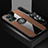 Ultra-thin Silicone Gel Soft Case Cover with Magnetic Finger Ring Stand X03L for Realme GT2 Master Explorer Brown