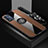 Ultra-thin Silicone Gel Soft Case Cover with Magnetic Finger Ring Stand X03L for Realme Q3t 5G Brown