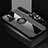 Ultra-thin Silicone Gel Soft Case Cover with Magnetic Finger Ring Stand X03L for Realme V23 5G Gray