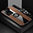 Ultra-thin Silicone Gel Soft Case Cover with Magnetic Finger Ring Stand X03L for Samsung Galaxy S20 Ultra Brown