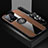 Ultra-thin Silicone Gel Soft Case Cover with Magnetic Finger Ring Stand X03L for Vivo iQOO 10 5G Brown