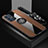 Ultra-thin Silicone Gel Soft Case Cover with Magnetic Finger Ring Stand X03L for Vivo V23 5G Brown