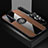 Ultra-thin Silicone Gel Soft Case Cover with Magnetic Finger Ring Stand X03L for Vivo X70 5G Brown