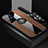 Ultra-thin Silicone Gel Soft Case Cover with Magnetic Finger Ring Stand X03L for Vivo X70 Pro+ Plus 5G Brown
