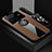 Ultra-thin Silicone Gel Soft Case Cover with Magnetic Finger Ring Stand X03L for Vivo X80 5G Brown