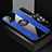 Ultra-thin Silicone Gel Soft Case Cover with Magnetic Finger Ring Stand X03L for Vivo Y30 5G Blue