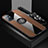 Ultra-thin Silicone Gel Soft Case Cover with Magnetic Finger Ring Stand X03L for Vivo Y30 5G Brown