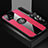 Ultra-thin Silicone Gel Soft Case Cover with Magnetic Finger Ring Stand X03L for Vivo Y31s 5G Red