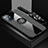 Ultra-thin Silicone Gel Soft Case Cover with Magnetic Finger Ring Stand X03L for Vivo Y52t 5G Gray