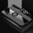 Ultra-thin Silicone Gel Soft Case Cover with Magnetic Finger Ring Stand X03L for Vivo Y53s 5G Gray