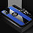 Ultra-thin Silicone Gel Soft Case Cover with Magnetic Finger Ring Stand X03L for Vivo Y55s 5G Blue