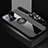 Ultra-thin Silicone Gel Soft Case Cover with Magnetic Finger Ring Stand X03L for Vivo Y77e t1 Gray