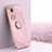 Ultra-thin Silicone Gel Soft Case Cover with Magnetic Finger Ring Stand XL1 for Huawei Honor 50 5G Clove Purple