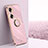 Ultra-thin Silicone Gel Soft Case Cover with Magnetic Finger Ring Stand XL1 for Huawei Honor 60 Pro 5G