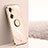 Ultra-thin Silicone Gel Soft Case Cover with Magnetic Finger Ring Stand XL1 for Huawei Honor 60 Pro 5G