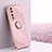 Ultra-thin Silicone Gel Soft Case Cover with Magnetic Finger Ring Stand XL1 for Huawei Honor 70 Pro+ Plus 5G Clove Purple