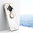 Ultra-thin Silicone Gel Soft Case Cover with Magnetic Finger Ring Stand XL1 for Huawei Honor X9a 5G White