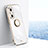 Ultra-thin Silicone Gel Soft Case Cover with Magnetic Finger Ring Stand XL1 for Huawei Nova 9 SE White