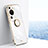 Ultra-thin Silicone Gel Soft Case Cover with Magnetic Finger Ring Stand XL1 for Huawei P60 Art