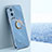 Ultra-thin Silicone Gel Soft Case Cover with Magnetic Finger Ring Stand XL1 for OnePlus 9 Pro 5G