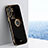 Ultra-thin Silicone Gel Soft Case Cover with Magnetic Finger Ring Stand XL1 for OnePlus 9RT 5G