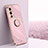 Ultra-thin Silicone Gel Soft Case Cover with Magnetic Finger Ring Stand XL1 for OnePlus 9RT 5G Clove Purple