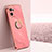 Ultra-thin Silicone Gel Soft Case Cover with Magnetic Finger Ring Stand XL1 for OnePlus Nord CE 2 5G Hot Pink