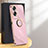 Ultra-thin Silicone Gel Soft Case Cover with Magnetic Finger Ring Stand XL1 for Oppo A2 5G Clove Purple