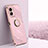 Ultra-thin Silicone Gel Soft Case Cover with Magnetic Finger Ring Stand XL1 for Oppo A57 5G