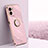 Ultra-thin Silicone Gel Soft Case Cover with Magnetic Finger Ring Stand XL1 for Oppo A57e