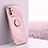 Ultra-thin Silicone Gel Soft Case Cover with Magnetic Finger Ring Stand XL1 for Oppo A94 5G